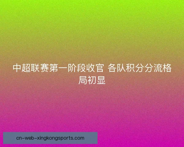 中超联赛第一阶段收官 各队积分分流格局初显